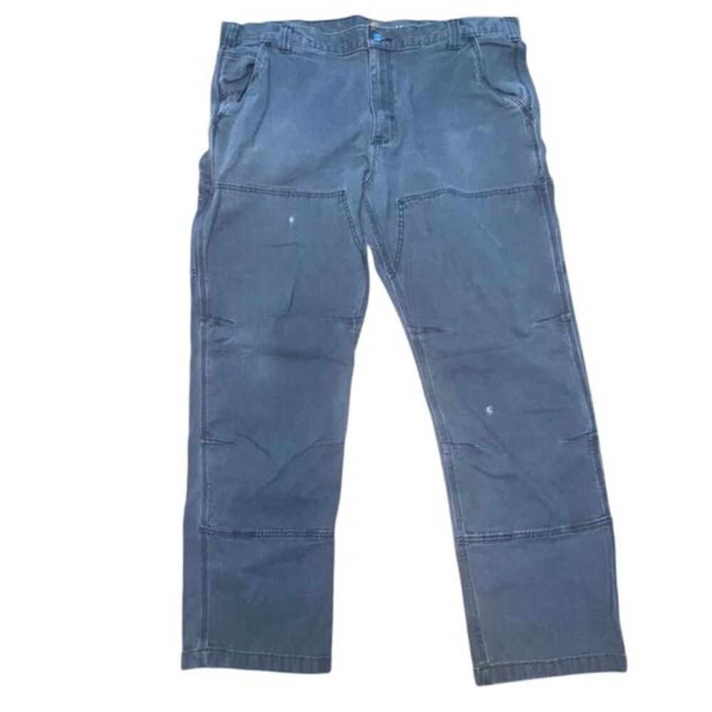 Vtg Carhartt 40x30 mens relaxed fit knees pants‎ washed gray Nicaragua distress